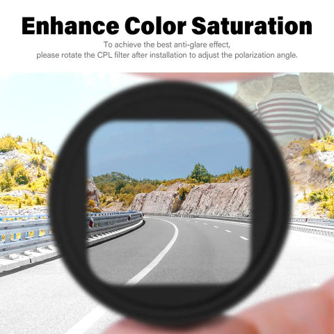 CPL Anti-Glare Filter For F7NP And F7N Dash Cams, Circular Polarizer Lens Cuts Glare And Reflections on road view