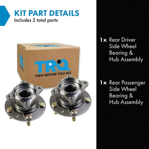 Rear Wheel Bearing And Hub Assembly Set For 2016 2021 Mazda CX 3 AWD Left And Right Pair Two Piece Replacement Kit With Easy Install Durable Bearings For All Wheel Drive Reference Numbers 512660 BR930972 HA590650, includes packaging and components.