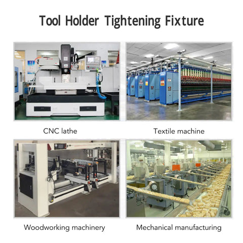 Heavy Duty Alloy Steel Tool Holder Clamp Device With Ball Bearing Flex Design For Secure Effortless Locking On Your CNC Machine Tools Today in various machinery uses.
