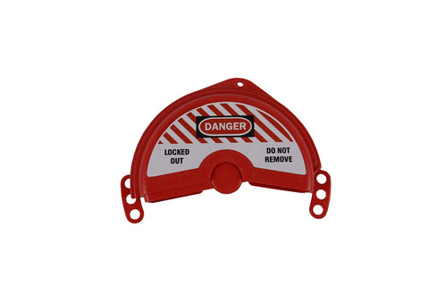 Rotating Gate Valve Lockout For 2 To 5 Inch Valve Handles ABS Safety Lockout Device with Danger Label and Triple Locking Holes