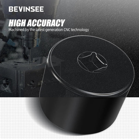 Crankshaft Turning Socket Crank Key Tool For BBC Big Block Chevrolet V8 Engines 366 396 402 427 454 6.0L 6.5L 6.6L 7.0L 7.4L Aluminum Anodized Rust Resistant Construction For Hand Crank Turning With One Half Inch Drive Ratchet Or Breaker Bar shown with CNC machining equipment.