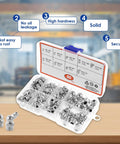 Pro Grade Metric Grease Fittings Kit 60 Or 120 Pcs Featuring 9 Types Galvanized Zerk Set displayed in organized case.