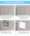 Easy installation steps for 24 Inch Drywall Access Panel Metal Wall Door Thick 1.2mm Steel Built Tough And Rock Solid.