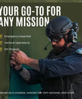 Person using Tactical Beefy 10.5 Inch Pry Bar EDC Rescue Breaching Tool with Steel Grip in tactical operation.