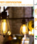 Dimmable Edison LED Bulbs 60W Equivalent E26 4000K Natural Daylight Vintage ST58 Filament Bulbs Clear Glass 700 Lm CRI 85 Plus No Flicker Easy Dimming From Five Percent To One Hundred Percent Six Pack Cozy Vibe in a vintage-style pendant light setting.