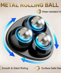 Self Adhesive Appliance Sliders 24 Pack Heavy Duty Furniture Movers For Kitchen Counter And Mini Appliances Easy Peel And Stick Roller Pads Slide With Zero Sweat shown with metal rolling balls on a smooth surface.