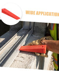Red Plastic Leveling Wedges And Reusable Gap Filler Shims For Bullseye Door And Window Alignment used for precise leveling application.