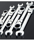 Flexible Ratchet Spanner Set 11 To 32mm With Combination Head Wrench, Easy Grip Adjustable Hand Tool For Car Repairs
