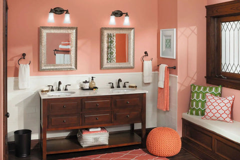 Bathroom with Eva 24 Inch Bathroom Towel Bar In Oil Rubbed Bronze With Sturdy Mounting Posts And Pro Fit Quick Install System