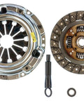 Built Tough Stage One Organic Clutch Kit For 1990 To 1991 Honda Crx And Civic L4 1.5L components including pressure plate, disc, and bearing.