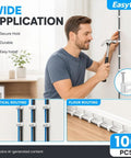 Durable Nail In Cable Clips Set of 100 for 8mm Cords and RJ45 Cat5 to Cat7 Ethernet Cables Flat Wall Mount Clips, white clips installed on wall