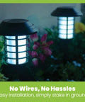 Color Changing Solar Pathway Lights Outdoor IP67 Waterproof Solar Powered Garden Lights For Walkways Yard Backyard Lawn Or Landscape 4 Pack With Auto Color Cycling And Energy Saving LED