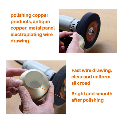 6 Inch Nylon Fiber Buffing Wheel 5P Hardness For Bench Grinder Polishing Copper Aluminum And Metal Like A Pro 180 Grit Half