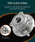 Front Driver And Passenger Side Wheel Bearing Hub Assembly For AWD Dodge Challenger 2017 To 2021, showing top-class steel design
