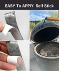 High Temp Grill Gasket Replacement For Large And XLarge Kamado Grills Self Adhesive No Fuss Fifteen Feet Long Seven Eighths Inch Wide One Eighth Inch Thick Leak Proof Seal For Big Green Egg Ovens And Smokers self-stick felt strip on kamado grill