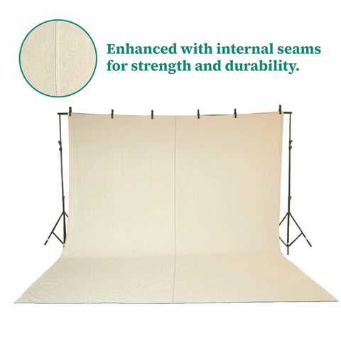 Heavy Duty Cotton Canvas Drop Cloth 4 X 15 Feet Pack Of 2 For Painting And Renovations, show double stitched edges, cream color