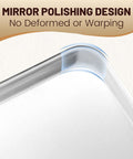 Mirror polishing design on 12 Pack Half-Size Aluminum Baking Sheets Pan Set, Commercial Grade, NSF Certified, rust-resistant corner.