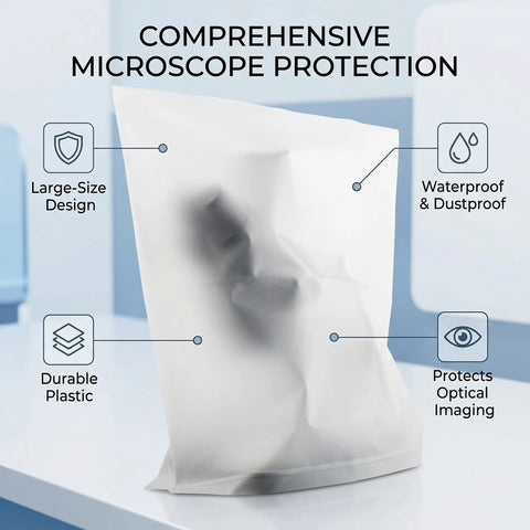 Go-To Large 480x490mm Dust Cover For Microscope Protects Your Stereo Microscope From Dust And Scratches In Clear Plastic, Lab-Grade Accessory For Research, Lab Use And Education, large plastic cover