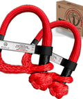 Spectra Fiber Soft Shackle Recovery 7/16 By 6 Inch, 38,300 Lbs MBS with braided sleeve and storage bag