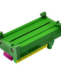 Six Channel DC Power Fuse Distribution Strip Module With DIN Rail Mount, Handles 0 to 32V, Up To 30A Total, Each Channel Up To 3A