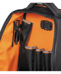 Workhorse 28 Pocket Laptop Tool Backpack For Tradesman Pro Extra Large Tech Gear interior view with cable storage and pockets