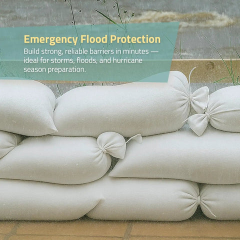 Built Like A Tank Empty Sandbags For Flood Control And Canopy Weights, Woven Polypropylene Material With Reinforced Tie Strings, Holds Fifty Pounds Each, UV Resistant Backyard Must Haves, Set Of Thirty