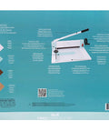 Heavy Duty Guillotine Paper Cutter For 1 Inch Thick Stacks With Easy Operation And Precision Alignment Boss Level Cuts displayed on packaging