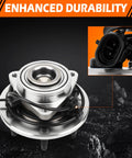 2WD Front Wheel Bearing Hub Assembly 515054 With ABS for Chevy Silverado, GMC Sierra, Yukon, Cadillac Escalade shown on dark surface