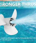 OEM Aluminum Outboard Boat Propeller For Yamaha 60-115 HP Engines 3 Blade Right Rotation 15 Spline 13.5 Pitch