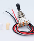 Prewired 3 Way Toggle Harness for Les Paul Style Guitars Ready to Install with color-coded wires and toggle switch