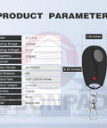 Two Pack Replacement Garage Door Opener Remote For ACT-31B Megacode - Plug And Play, No Dip Switch, size dimensions shown