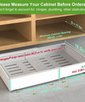 Measurement guide for Heavy Duty Two Pack Expandable Pull Out Cabinet Organizer With Slick Full Extension Slides And No Sweat Adhesive Setup For Smooth Rolling Shelves That Handle Ninety Pounds In Clean White Finish.