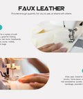 Epic Black Pu Faux Leather Sheets Craft Kit 8 PCS For Jewelry Earrings Hair Bow Making Home Decor Diy Leatherette Fabric Supplies sewn on machine