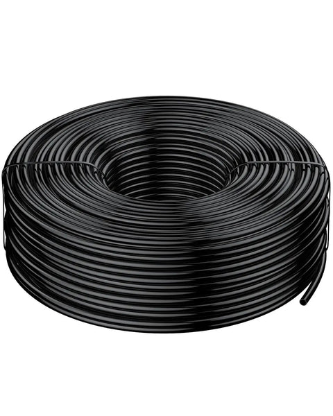 Coiled 200 Ft 1/4 Inch Drip Irrigation Tubing Blank Distribution Tube PVC For Garden Watering System Roll Compatible With Most 1/4 Inch Micro Irrigation Parts Great For Diy Watering Setups