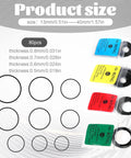 Watch Gasket O Ring Kit 80 Pcs Waterproof Rubber Seal Washers Set For Back Cover Replacement In 0.5 0.6 0.7 And 0.8 mm Sizes