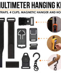 Heavy Duty Multimeter Magnet Hanging Kit With Hook And Clip For Hands Free Meters Universal Magnetic Strap With Dual Magnets