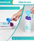Leak Resistant Refillable Bottle For Swiffer Power Mop 720 ML No Fuss Fit Grab And Go Spill Proof Refills Easy To Use Cuts Down Refills Durable BPA Free Container For Cleaner Mopping, refilling with funnel