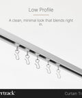 Ceiling Mounted Curtain Rail 20 Ft Satin Brass Track For Curtains And Room Dividers, Privacy Panels, Offices, Classrooms, Hospitals And More, USA Made Heavy Duty Ceiling Track System For Home Or Business Use. Low profile curtain track with hooks