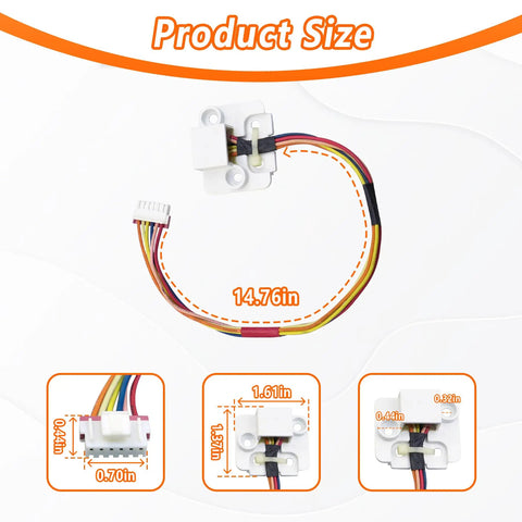 Washer Vibration Sensor Replacement For Front Load Washers DIY Friendly Install Fits A Wide Range Of Models Including WV55M9600AW/A5-00, WV55M9600AW/A5-01, WV60M9900AV/A5-00, WF45K6500AV/A2-11, WF42H5200AP/A2-00 And More, 14.76 in wiring harness