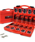 AKM Master Thread Repair Kit in red case, 338-pc HSS drill/Helicoil set with SAE/Metric sizes and thread gauge