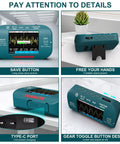 On The Go Handheld Digital Oscilloscope With 10MHz Bandwidth 48MSaS featuring save button and USB charging port