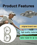 Neo Bottom Shell Replacement For Drone No Fuss Easy Swap Right Side Gray Body Cover with prop guard, aerial view.
