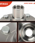 Close-up views of Front Wheel Hub Assembly 4-Lug For Nissan Sentra 2002-2006 L4 2.5L Models with 4 studs and bearings