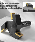 Beefy 1/2 Inch Shank Slab Flattening Router Bit With 2 Inch Cutting Diameter And 3-Wing Coated Carbide Inserts displayed
