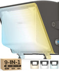 Beefy 100W Tunable LED Wall Pack with 3 color switchable modes and IP65 outdoor rating for parking lots
