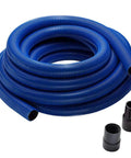 Coiled 40 Foot Heavy Duty Shop Vacuum Hose With Helix Design And Swiveling Ports To Prevent Twisting Polymer Dust Collection