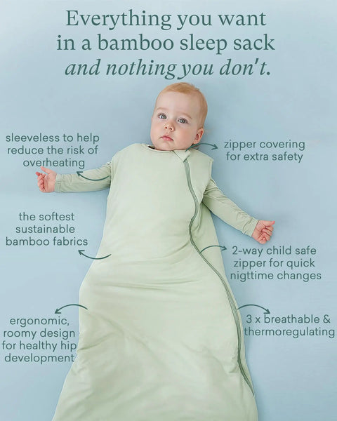 Supersoft Sleep Sack 1.0 TOG Baby Sleeping Bag With Bamboo Viscose Two Way Zipper Safe Sleep Sack For 6 To 15 Months Whale Pattern