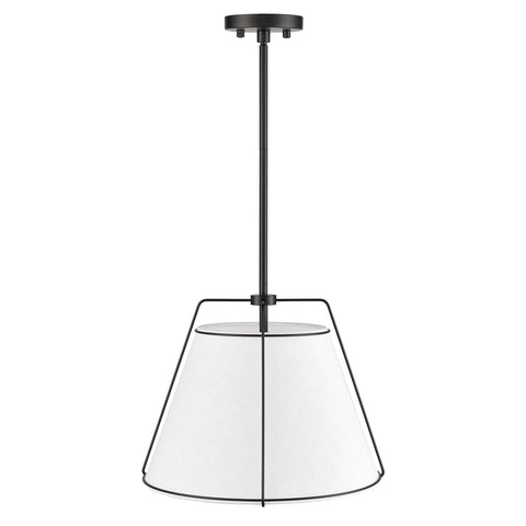 Lise Chandelier In Black And White With Adjustable Rods E26 Socket 60W Max LED Compatible Hardwired Dry Rated Traditional