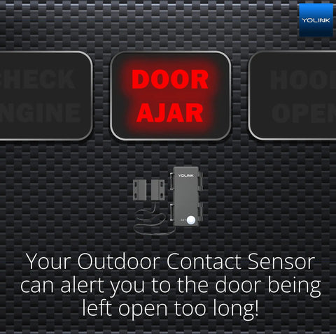 LoRa Smart Outdoor Contact Sensor And Hub Starter Kit alerting door ajar with push notification feature.