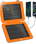 10W Solar Panel Charger With USB A And USB C Fast Charging For Camping On The Go And Hiking Waterproof Foldable Portable Solar Panel IPX5